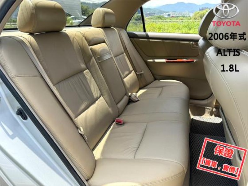 Toyota  Altis 【只跑10萬公里，一年只跑五千，超美一手車】2006年式TOYOTA ALTS | 新北市汽車商業同業公會｜TACA優良車商聯盟｜中古、二手車買車賣車公會認證保固
