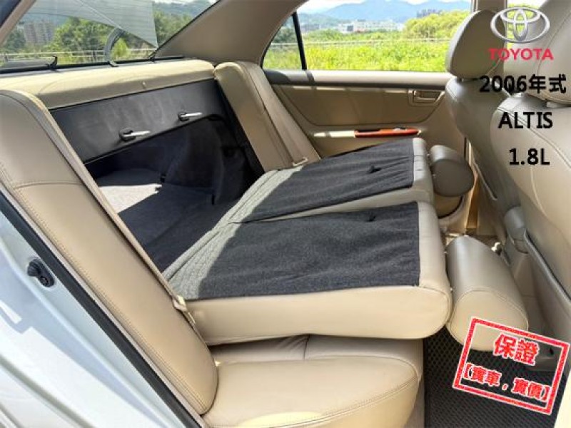 Toyota  Altis 【只跑10萬公里，一年只跑五千，超美一手車】2006年式TOYOTA ALTS | 新北市汽車商業同業公會｜TACA優良車商聯盟｜中古、二手車買車賣車公會認證保固
