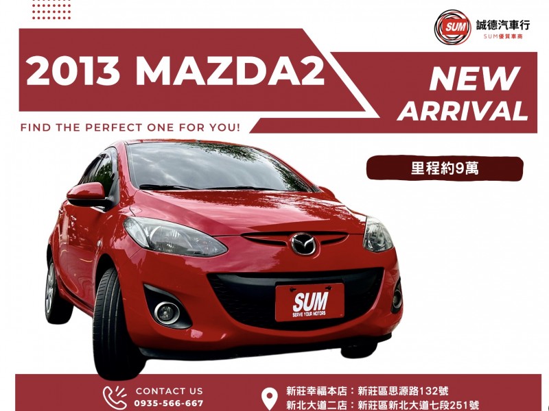 Mazda  Mazda2 五門掀背小車＋一手女用 | 新北市汽車商業同業公會｜TACA優良車商聯盟｜中古、二手車買車賣車公會認證保固